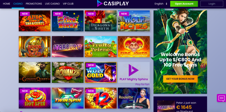 CasiPlay Games Selection