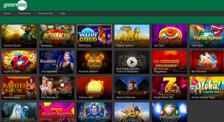 GreenPlay Casino Games List 