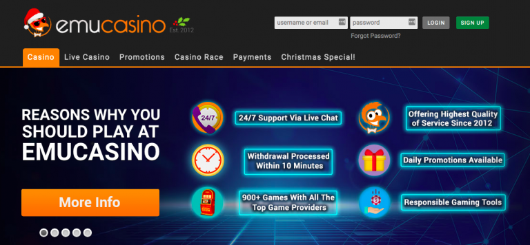 EmuCasino Home Page