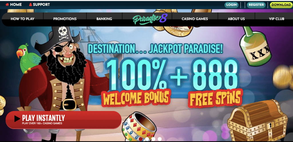 paradise 8 casino welcome bonus