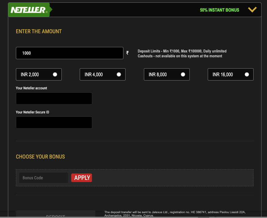 Showlion Payment Method