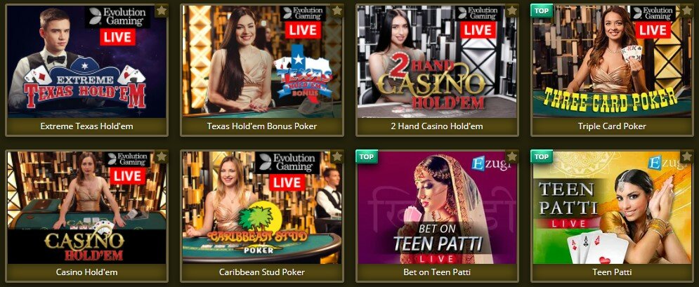 Live Poker at Bollywood-casino